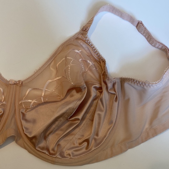 42i Elomi Cate Latte Nude Sheer Lace Modest Coverage Bra Underwire 42(6D) EL4030 - Picture 8 of 16